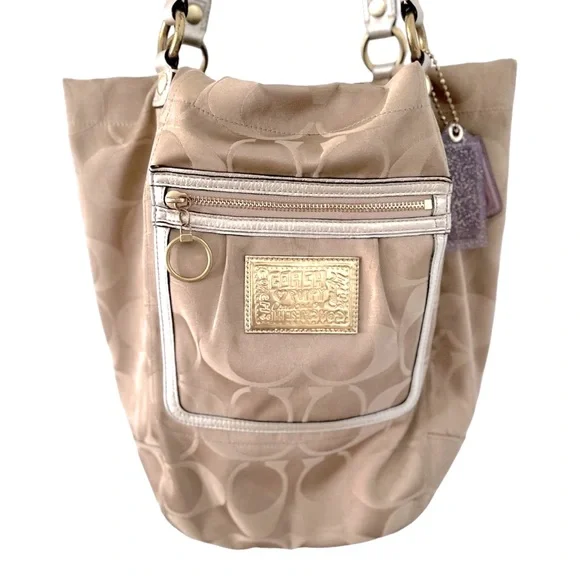 Coach Purse | Bella Signature Sateen | Large Purse | Poppy Collection | - Picture 2 of 10